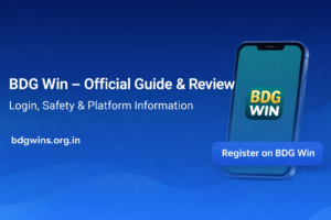 BDG Win official guide banner showing review, login and safety information for Indian users
